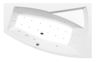 EVIA R hydromasážní vana, 170x100x47cm, Highline Hydro-Air, chrom 56967