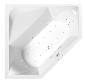 FLOSS hydromasážní vana, 145x145x50cm, Attraction Hydro-Air, chrom 56971