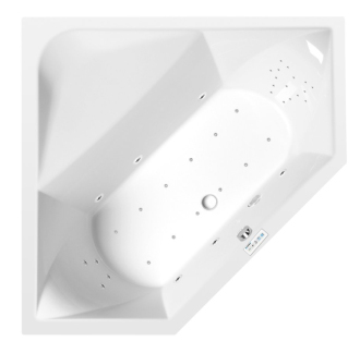FLOSS hydromasážní vana, 145x145x50cm, Highline Hydro-Air, chrom 56973