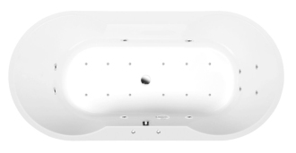 IO hydromasážní vana, 180x85x49cm, Active Hydro-Air, chrom 56981