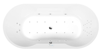 IO hydromasážní vana, 180x85x49cm, Highline Hydro-Air, chrom 56985