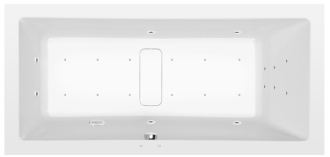 MARLENE hydromasážní vana, 190x90x48cm, Attraction Hydro-Air, chrom 57091