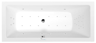 MIMOA hydromasážní vana, 170x75x39cm, Highline Hydro-Air, chrom 57105