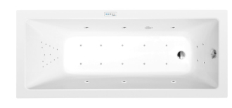 NOEMI hydromasážní vana, 170x70x39cm, Highline Hydro-Air, chrom 57135