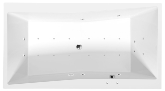 QUEST hydromasážní vana, 180x100x49cm, Active Hydro-Air, chrom 57155