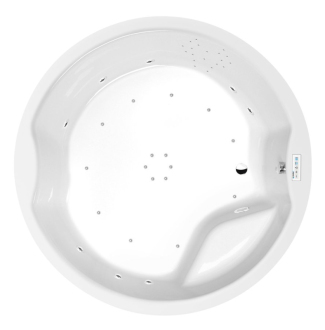 ROYAL ROUND hydromasážní vana, 172x172x49cm, Highline Hydro-Air, chrom 57189