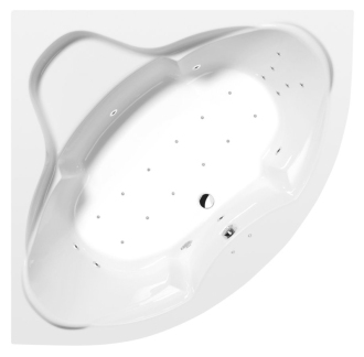 SIMONA hydromasážní vana, 150x150x44cm, Attraction Hydro-Air, chrom 57199