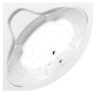 SIMONA hydromasážní vana, 150x150x44cm, Highline Hydro-Air, chrom 57201
