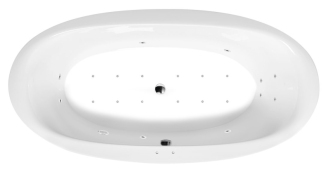 STADIUM hydromasážní vana, 190x95x46cm, Active Hydro-Air, chrom 57209