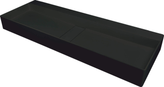 Deante Blur umyvadlo 1000x400 mm, černé, s rozetou CQB_NU1S