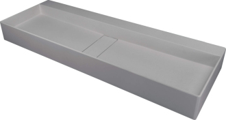 Deante Blur umyvadlo 1000x400 mm, šedý metalický, s rozetou CQB_SU1S