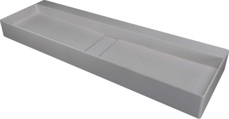 Deante Blur umyvadlo 1200x400 mm, šedý metalický, s rozetou CQB_SU2S
