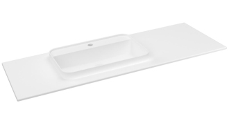 BRAHEA umyvadlo 131,6x51,5cm, rockstone, levé, bílá mat BT132L