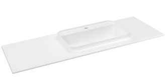 BRAHEA umyvadlo 131,6x51,5cm, rockstone, pravé, bílá mat BT132R