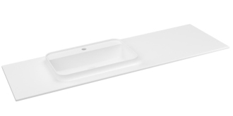 BRAHEA umyvadlo 146,6x51,5cm, rockstone, levé, bílá mat BT147L