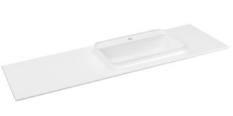 BRAHEA umyvadlo 146,6x51,5cm, rockstone, pravé, bílá mat BT147R