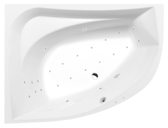 TANYA L hydromasážní vana, 160x120x49cm, Attraction Hydro-Air, chrom 57229