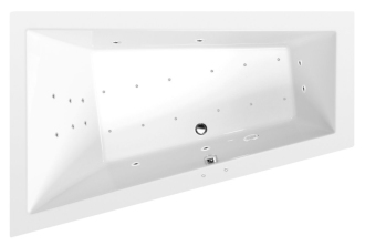 TRIANGL L hydromasážní vana, 180x120x50cm, Attraction Hydro-Air, chrom 57265