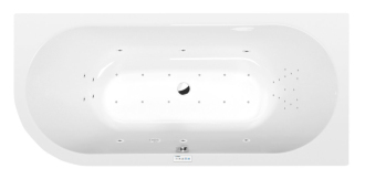 VIVA R hydromasážní vana, 175x80x47cm, Highline Hydro-Air, chrom 57285