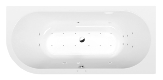 VIVA R hydromasážní vana, 185x80x47cm, Attraction Hydro-Air, chrom 57307