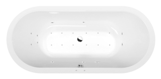VIVA O hydromasážní vana, 185x80x47cm, Active Hydro-Air, chrom 57317