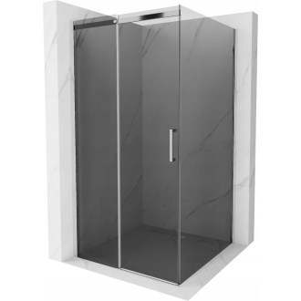 Mexen Omega výsuvný sprchový kout 100 x 100 cm, grafit, chrom - 825-100-100-01-40