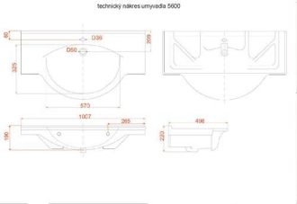 PRO skříňka s umyvadlem HA5600 PRO100DV