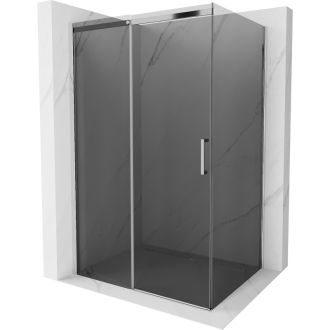 Mexen Omega výsuvný sprchový kout 160 x 90 cm, grafit, chrom - 825-160-090-01-40