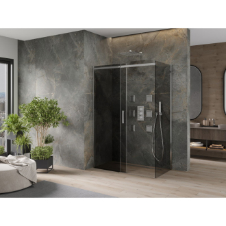 Mexen Omega výsuvný sprchový kout 160 x 90 cm, grafit, chrom - 825-160-090-01-40