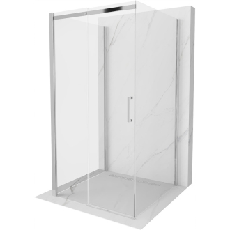 Mexen Omega 3stěnný sprchový kout, výsuvný 100x100, transp., chrom 825-100-100-01-00-3S