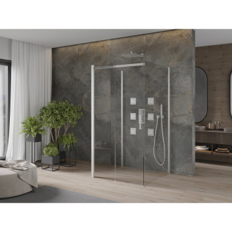 Mexen Omega 3stěnný sprchový kout, výsuvný 100x100, transp., chrom 825-100-100-01-00-3S