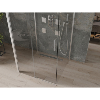 Mexen Omega 3stěnný sprchový kout, výsuvný 100x100, transp., chrom 825-100-100-01-00-3S