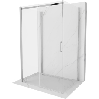 Mexen Omega 3stěnný sprchový kout, výsuvný 110x80, transp., chrom 825-110-080-01-00-3S