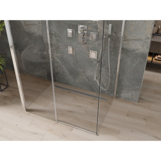 Mexen Omega 3stěnný sprchový kout, výsuvný 130x100, transp., chrom 825-130-100-01-00-3S