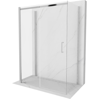 Mexen Omega 3stěnný sprchový kout, výsuvný 140x80, transp., chrom 825-140-080-01-00-3S