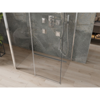 Mexen Omega 3stěnný sprchový kout, výsuvný 140x100, transp., chrom 825-140-100-01-00-3S