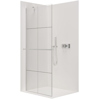 CERANO Sprchová zástěna Walk-in Onyx Y L/P +držák chrom/industriální sklo 90x200