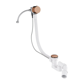 Omnires CGS napouštěcí armatura s odtokem a přepadem, leštěná měď TK132-PLUS-3.76+64-SCP