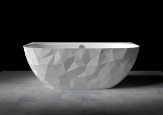 Volně stojící vana SAT Meda 160x80 cm litý mramor levá i pravá SATME1600Z