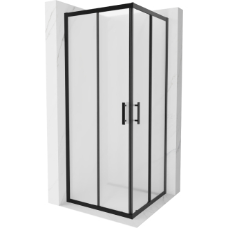 Mexen Rio čtvercový sprchový kout 80 x 80 cm, mráz, černá - 860-080-080-70-30
