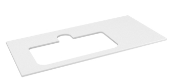 BRAHEA deska rockstone s otvorem 96,6x51,5cm, levá, bílá mat BT097-0101-L 55303