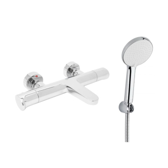 Vanová baterie SAT Dark s vanovým setem 150 mm chrom SATBSDA222CRSET1