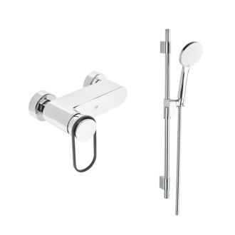 Sprchová baterie SAT Fusion se sprchovým setem 150 mm chrom SATBSFU268KPCSET