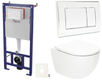 Závěsný wc set do lehkých stěn / předstěnová SAT Fusion SIKOSSTORFU21