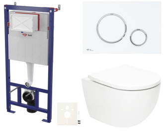 Závěsný wc set do lehkých stěn / předstěnová SAT Fusion SIKOSSTORFU76