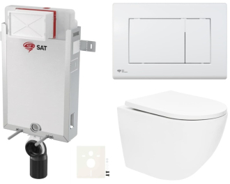 Závěsný wc set k zazdění SAT SIKOSZTOR6720