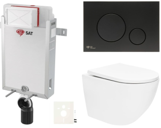 Závěsný wc set k zazdění SAT SIKOSZTOR6768
