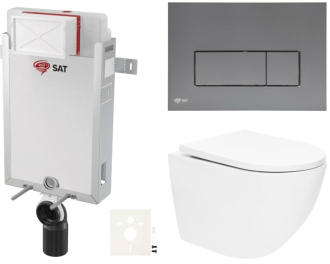 Závěsný wc set k zazdění SAT SIKOSZTOR67GMM