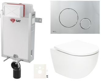 Závěsný wc set k zazdění SAT Fusion SIKOSZTORFU71