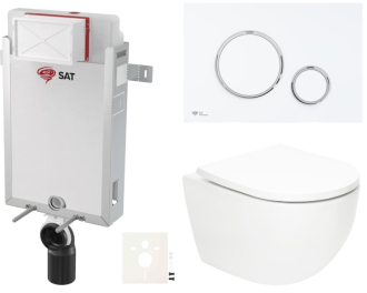 Závěsný wc set k zazdění SAT Fusion SIKOSZTORFU76